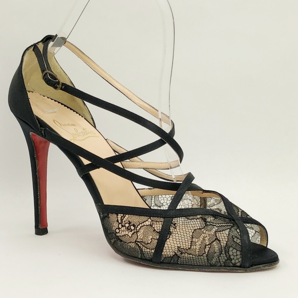 Christian Louboutin Shoes - Christian Louboutin Lace Strappy Open Toe Heels 39